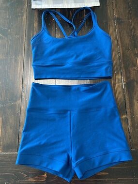 Every Turn Empowered Long-Line Crop &  High-Waist Shorts Set